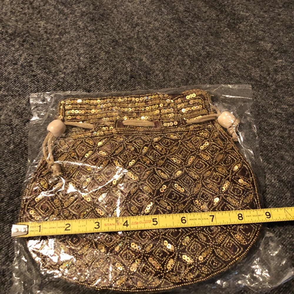 Decorative Sequins Draw String Purse - image 4